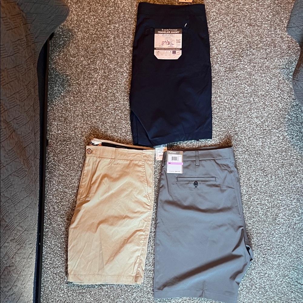 Men's Casual Shorts - Black, Tan, Gray